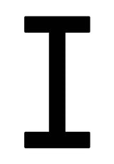 Cora Umschlag, 10 Klebebuchstaben „I“ für Wiederholungsplatte