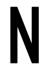 Cora Busta 10 lettere adesive ''N'' per targa ripetitrice