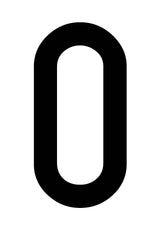 Cora Busta 10 lettere adesive ''O'' per targa ripetitrice