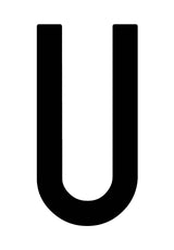 Sobre Cora 10 letras adhesivas ''U'' para placa repetidora