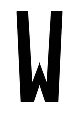 Cora Envelope 10 adhesive letters ''W'' for repeater plate