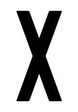 Sobre Cora 10 letras adhesivas ''X'' para placa repetidora