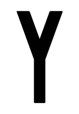 Cora Envelope 10 adhesive letters ''Y'' for repeater plate