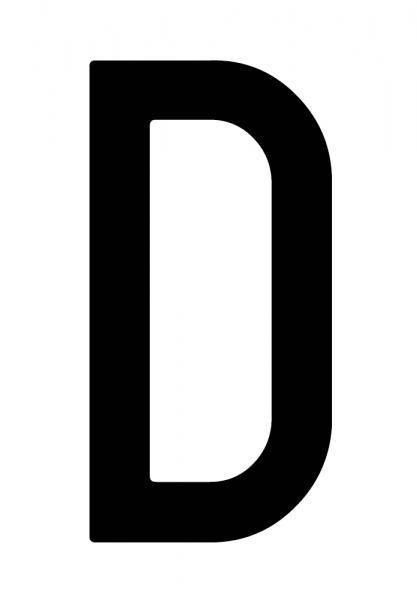 Cora Envelope 10 adhesive letters ''D'' for repeater plate