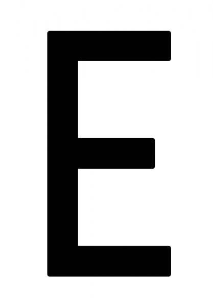 Cora Envelope 10 adhesive letters ''E'' for repeater plate