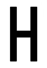 Cora Envelope 10 adhesive letters ''H'' for repeater plate