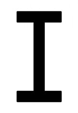 Cora Busta 10 lettere adesive ''I'' per targa ripetitrice