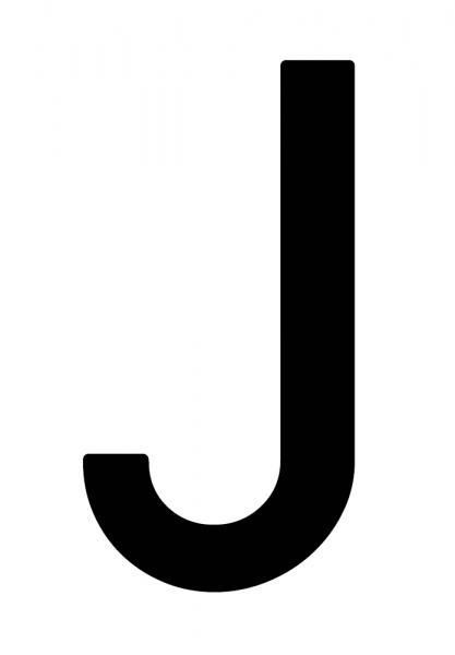 Cora Envelope 10 adhesive letters ''J'' for repeater plate
