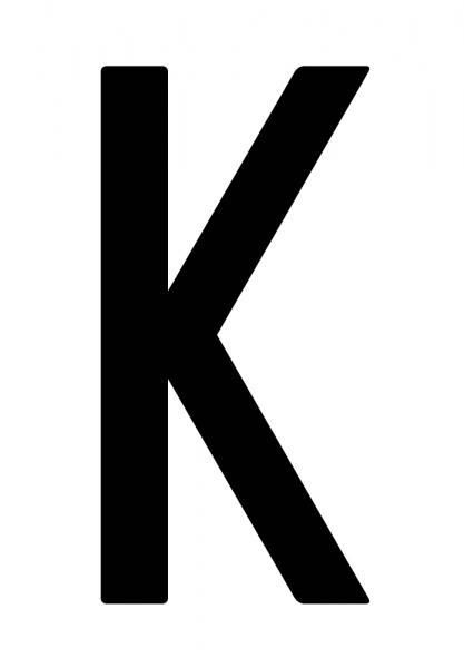 Cora-Umschlag mit 10 Klebebuchstaben „K“ für Wiederholungsplatte