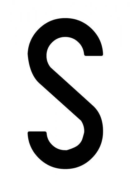 Cora Envelope 10 adhesive letters ''S'' for repeater plate