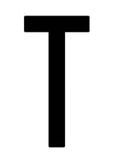 Cora Envelope 10 adhesive letters ''T'' for repeater plate