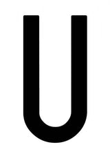 Sobre Cora 10 letras adhesivas ''U'' para placa repetidora