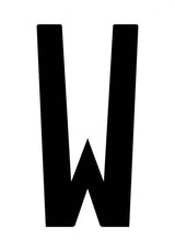 Cora Busta 10 lettere adesive ''W'' per targa ripetitrice