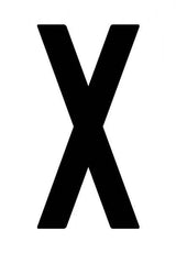 Cora Busta 10 lettere adesive ''X'' per targa ripetitrice