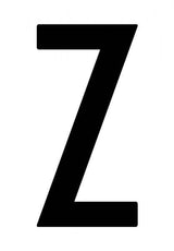 Cora Busta 10 lettere adesive ''Z'' per targa ripetitrice