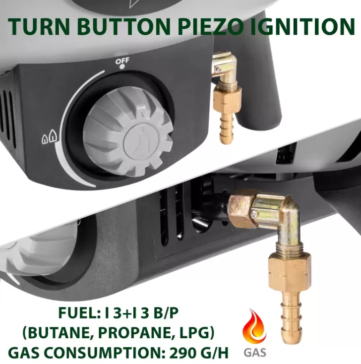 Barbacoa de gas portátil Brunner Devil BBQruiser LT 30 mbar 47 x 43 cm 