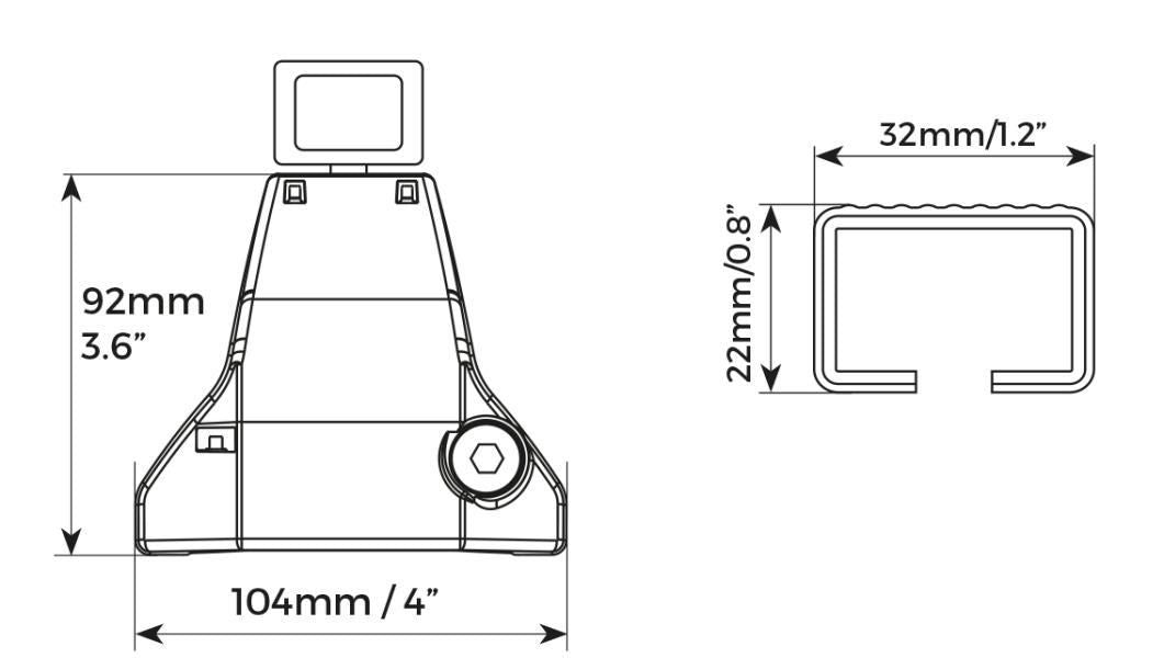 Cora Silverline Aluminium M Roof Rack Bars with Feet