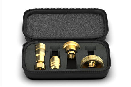 DREHMEISTER kit adattatore in valigetta per bombole di gas (W21.8L)