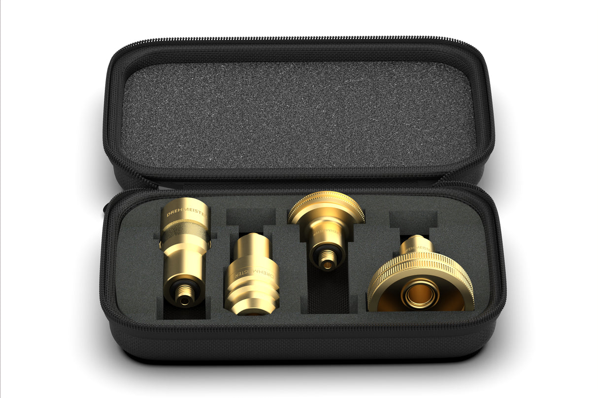 DREHMEISTER kit adattatore in valigetta per bombole di gas (M10/corto)