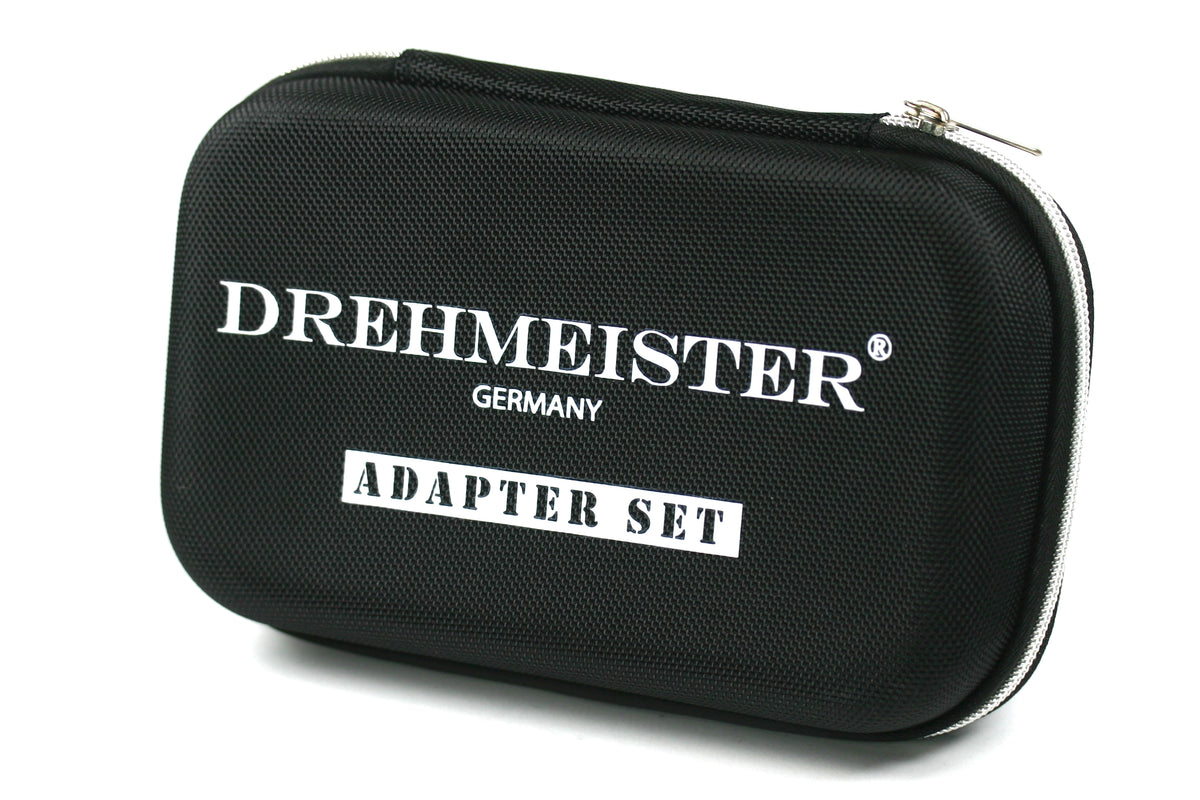 DREHMEISTER kit adattatore in valigetta per bombole di gas (M10/lungo/rinforzato)