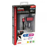 Cargador Apple de 8 pines/micro USB con 2 puertos USB de carga rápida, 5800 mA, 12/24 V, 38843 