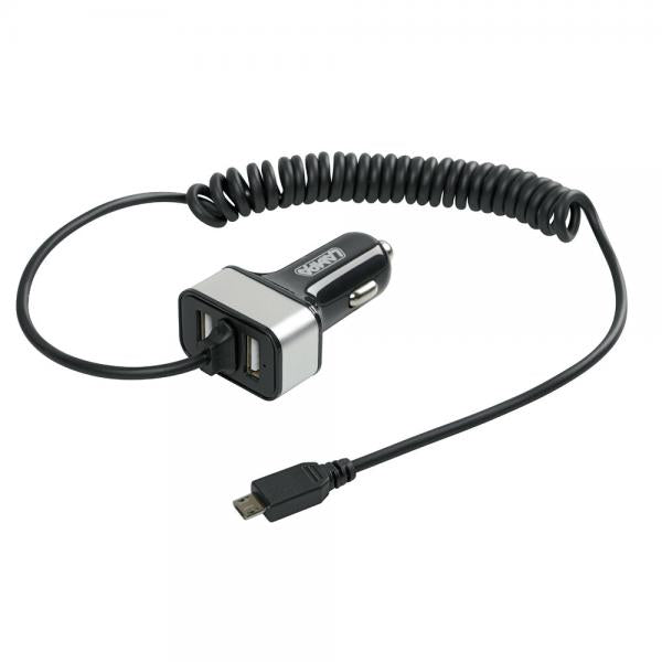 Lámpara con cargador micro USB y 2 puertos USB - Carga rápida - 5800 mA - 12/24 V 38874 