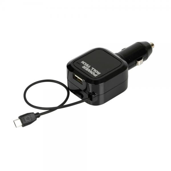 Cargador de batería micro USB con 1 puerto USB - Carga rápida - 3100 mA - 12/24 V 38875 