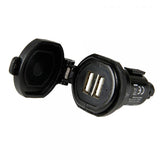 Lámpara Din-Tech, cargador USB DIN de 2 puertos - Carga rápida - 2700 mA - 12/32 V 38882 
