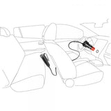 Lamp 4-Port USB Charger with Extension Cable - Fast Charge - 7800 mA - 12/24V 