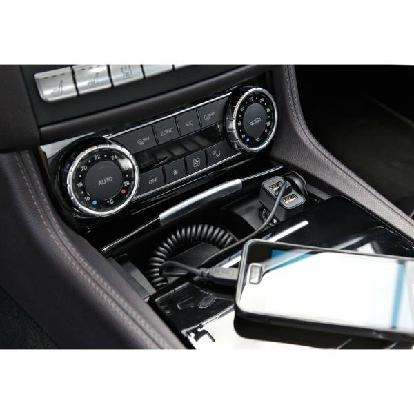 Lámpara con cargador micro USB y 2 puertos USB - 2400 mA - 12/24 V 38963 