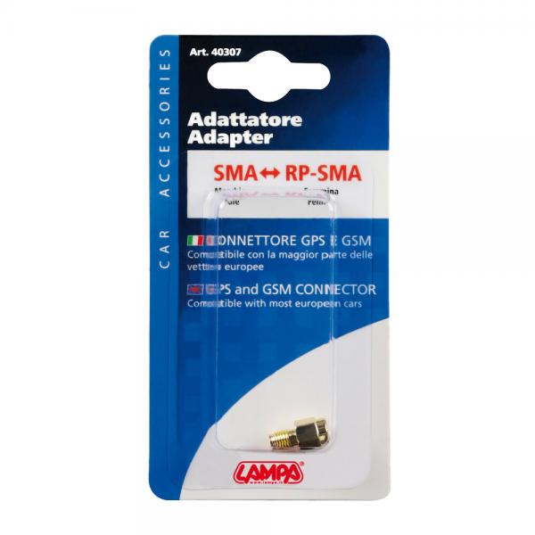 Adaptador de antena para lámpara SMA macho>RP-Sma hembra 40307 
