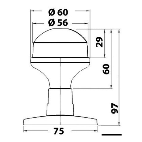 Osculati Fanale di fonda EvoLED Smart 360 12 V 11.039.12