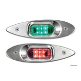 Luces de navegación LED de bajo consumo Osculati Evoled Eye en acero inoxidable pulido espejo para montaje empotrado en el casco 11.043.24 - 1 Par 11.043.24