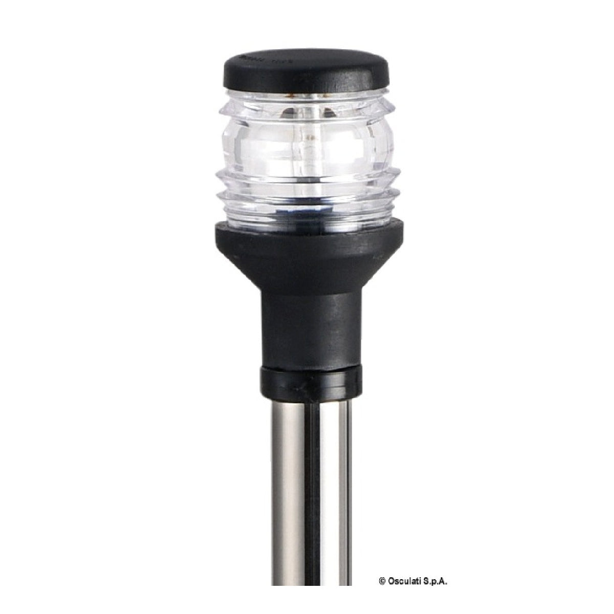 Osculati Varilla de acero inoxidable con luz de plástico blanco 11.161.02