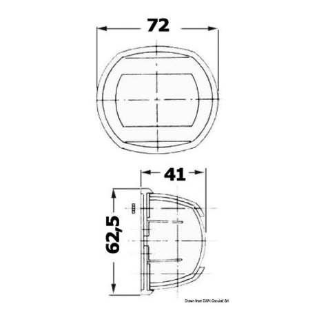 Osculati Compact 12 navigation lights in mirror-polished AISI 316 11.406.01