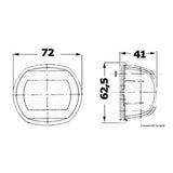Osculati Compact 12 LED-Navigationslichter aus hochglanzpoliertem AISI 316 11.446.01