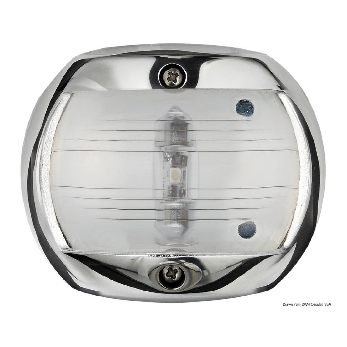 Luces de navegación Osculati Compact 12 LED en acero AISI 316 pulido espejo 11.446.01