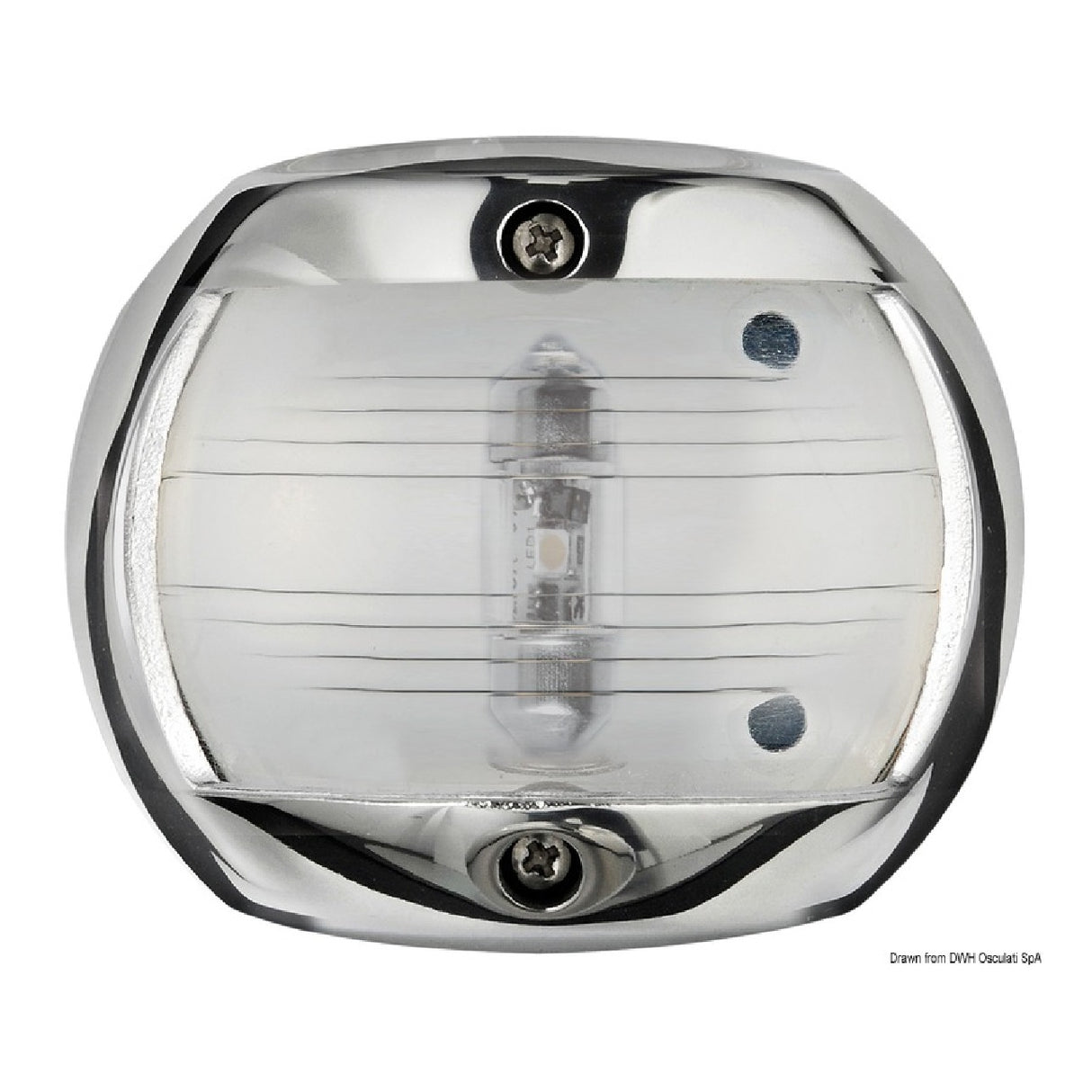 Osculati Compact 12 LED-Navigationslichter aus hochglanzpoliertem AISI 316 11.446.01