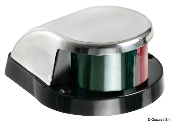 Luz de navegación de proa roja/verde Osculati con tapa de acero inoxidable 11.501.02