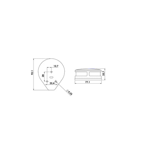 Trem Luce di via EVOLED a led in inox fissaggio piano AISI 316 Destra+Sinistra