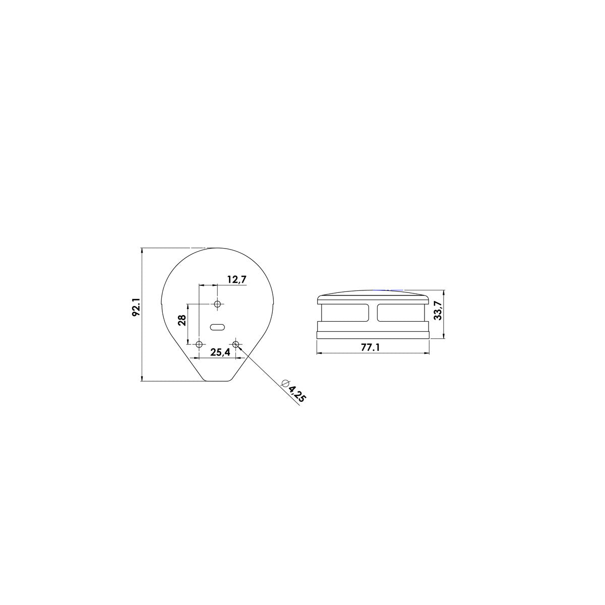 Trem Luce di via EVOLED a led inox fissaggio piano bianco Destra + Sinistra