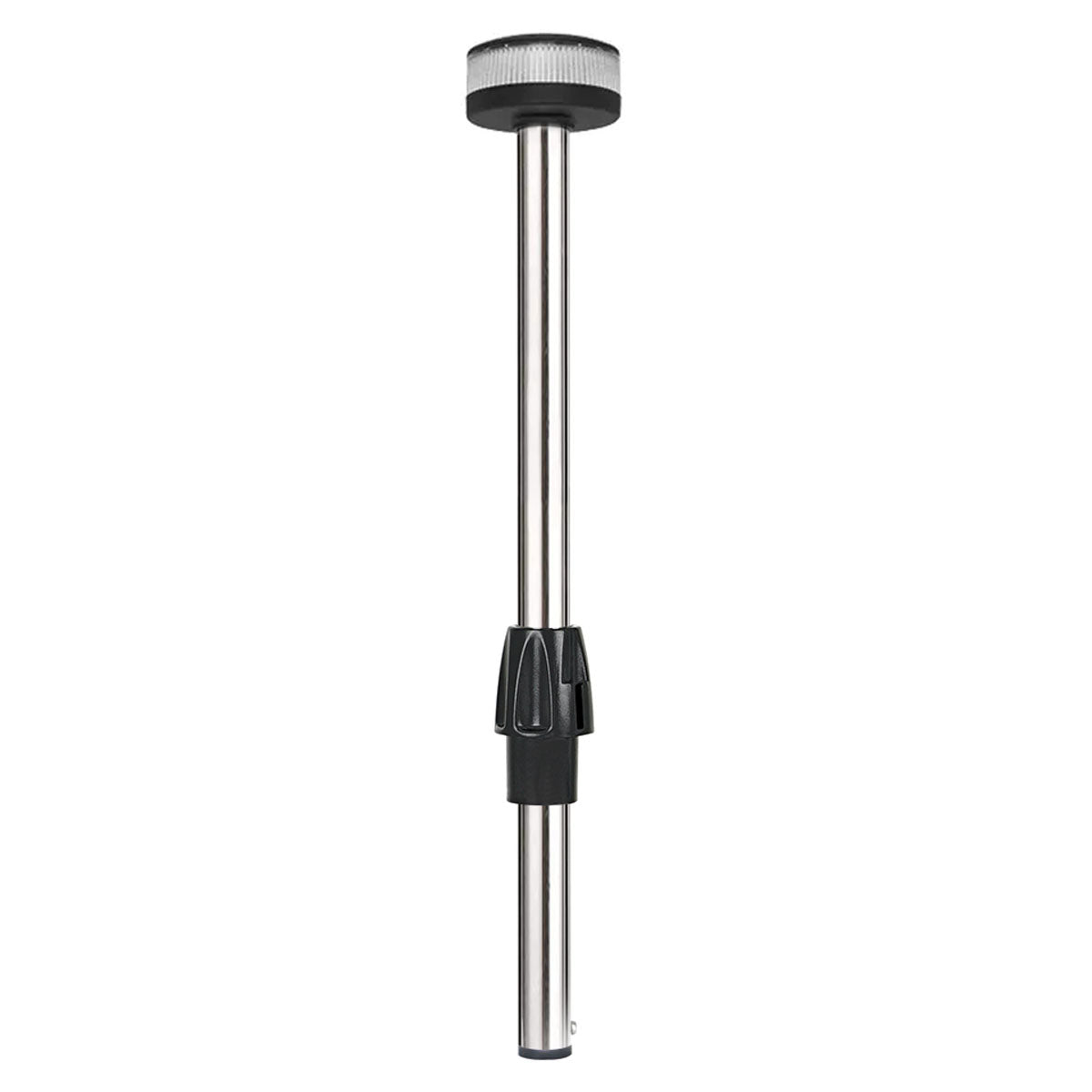 Trem light pole complete with 360 degree light, removable version with nylon/polished stainless steel base