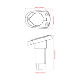 Trem Replacement base for recessed inclined rods on nylon top
