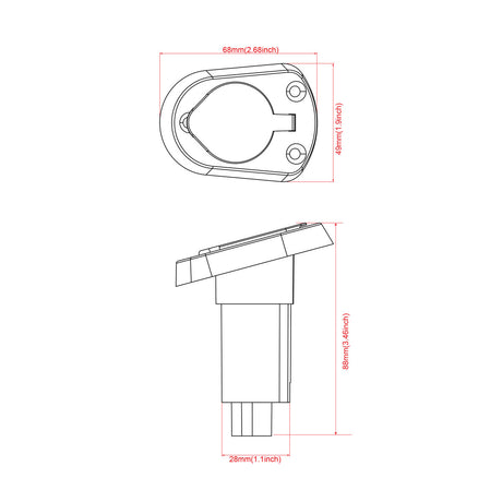 Trem Replacement base for recessed inclined rods on nylon top
