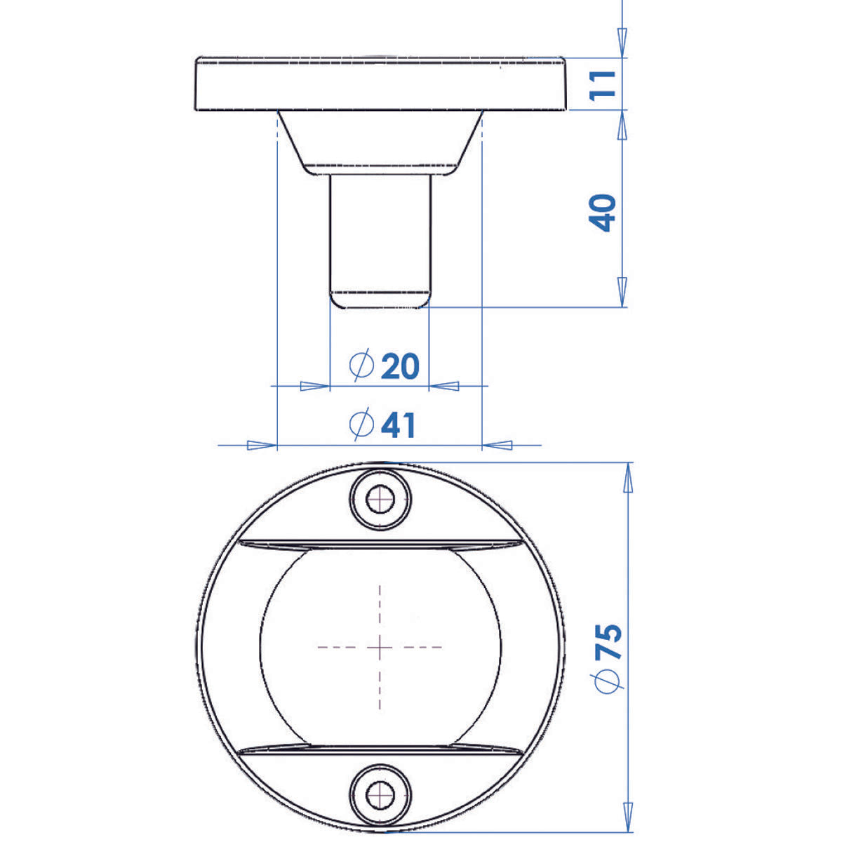 Trem Halogen Transom Navigation Light Round Model