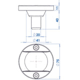 Trem Halogen Transom Navigation Light Round Model