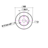 Trem 360 degree halogen anchor light, black, H 60 mm