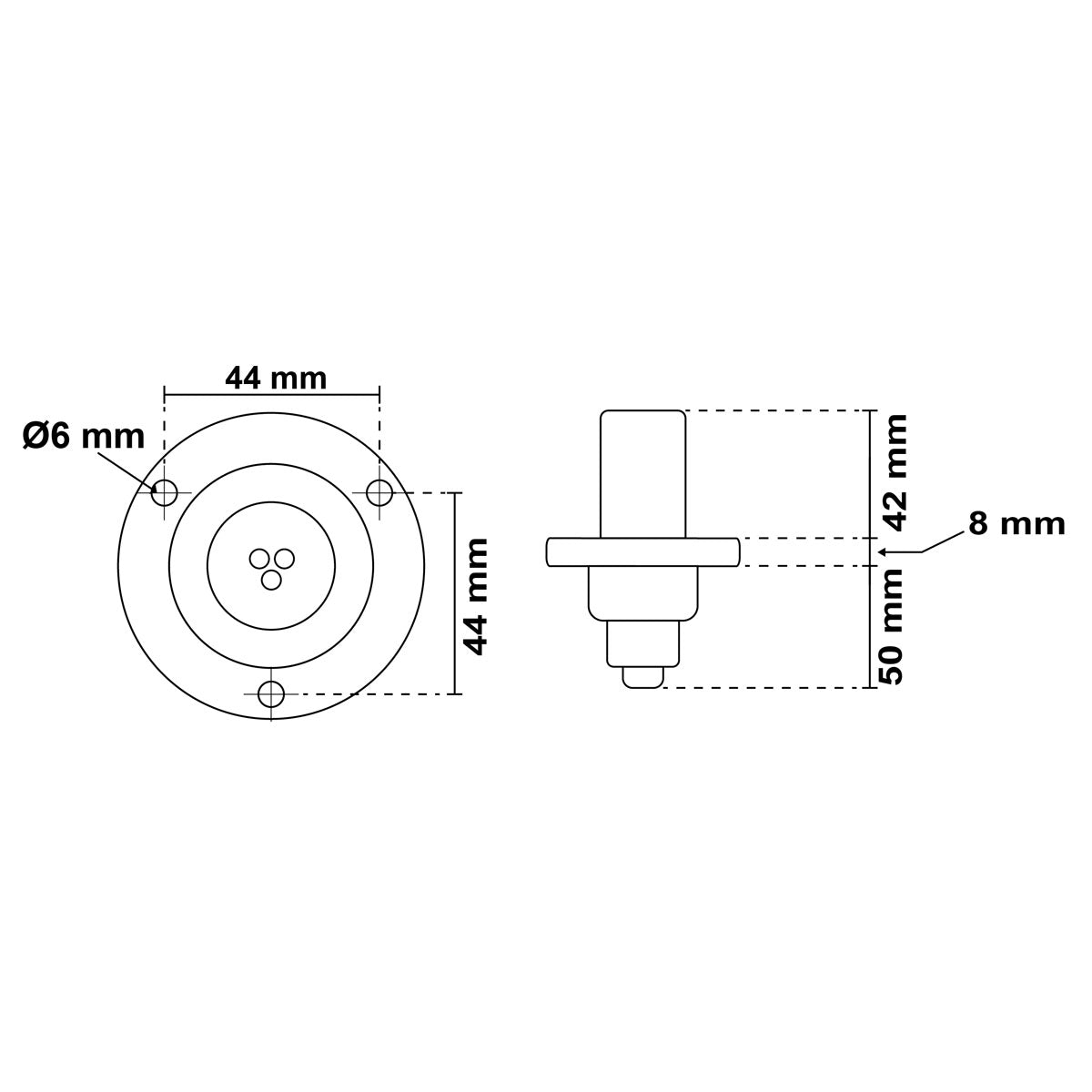 Trem Asta fanale 360/225 gradi alogena estraibile piano Combi bianco H mm 1000