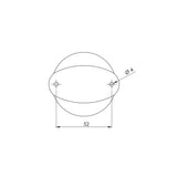Luz de anclaje LED PRO LED Gemini 360 negra H. 90 mm