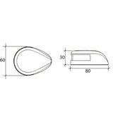 Luz de navegación LED serie PRO Gemini Led negra modelo izquierdo